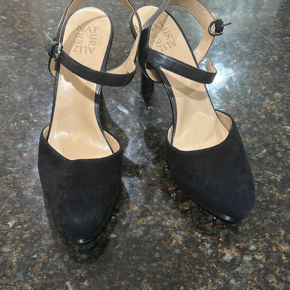 Naturalizer Black Suede Heels